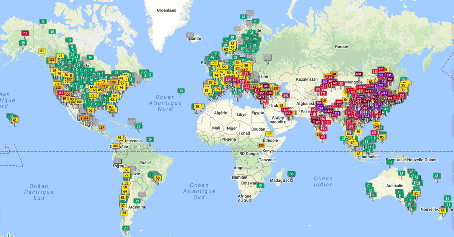 Real time air quality index