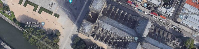 GoogleMaps et l'incendie de Notre-Dame de Paris