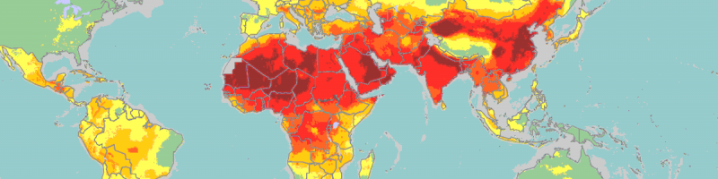 Map of global ambient air pollution